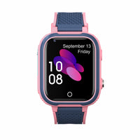 Vue de face de la SereniKid - Montre Enfant GPS 4G Connectée rose affichant la date du vendredi 13 septembre