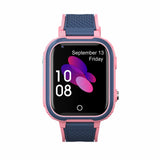 Vue de face de la SereniKid - Montre Enfant GPS 4G Connectée rose affichant la date du vendredi 13 septembre